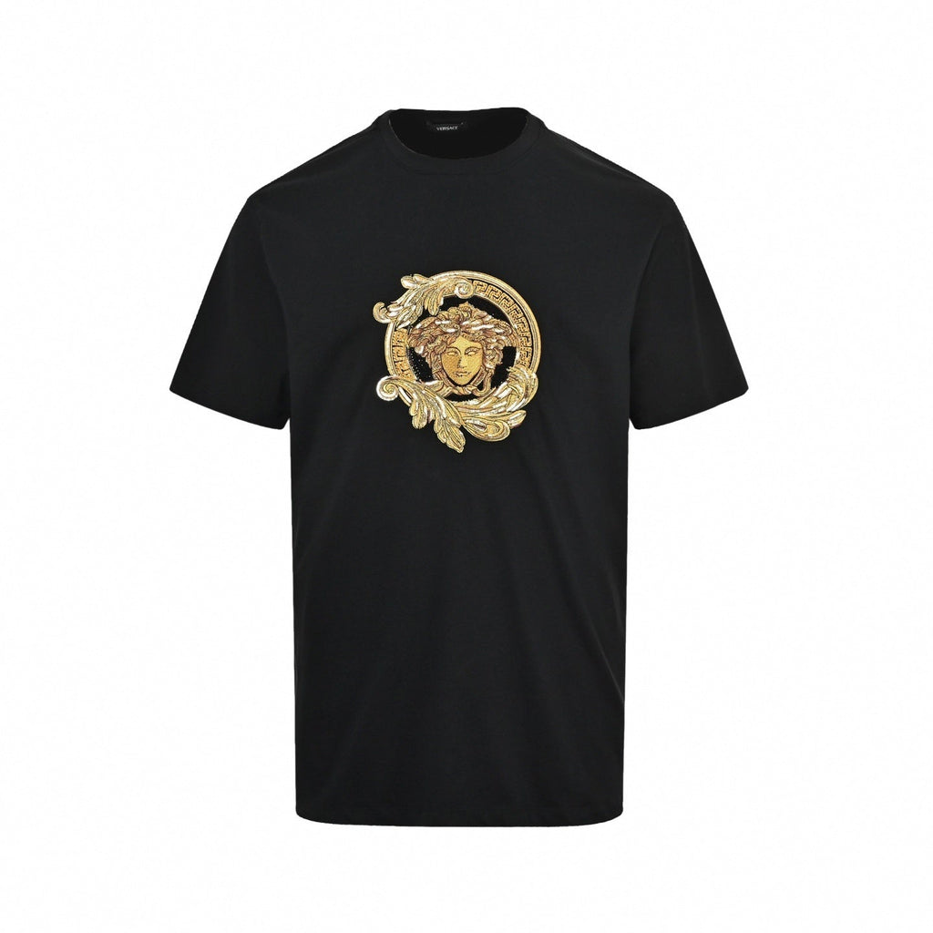 Medusa Crystal & Embroidered T-Shirt