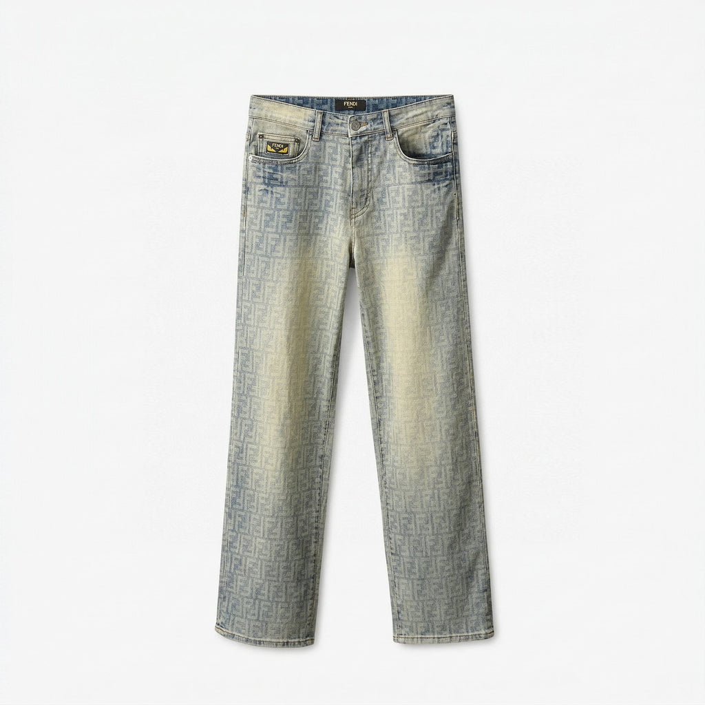 Zucca Monogram Jeans | Vintage Light Wash