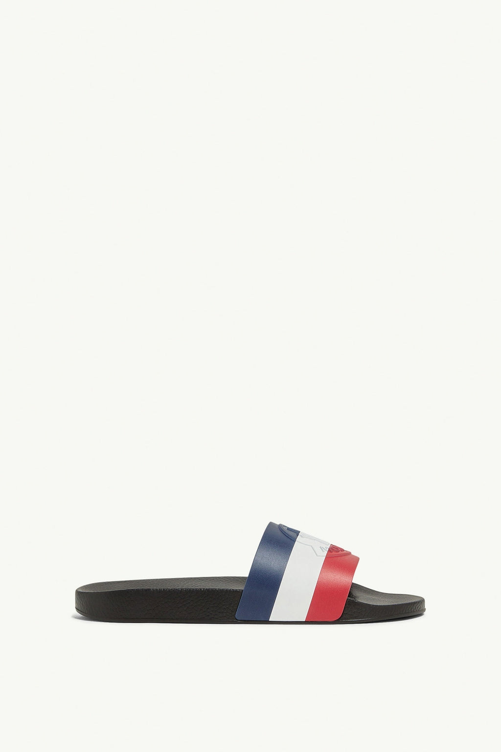 'Basile' Tricolor Rubber Slides | Black Footbed
