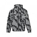 Painted Oblique Hooded Jacket | Black & White