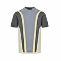 Embossed LV Color-Block T-Shirt | Blue-Grey