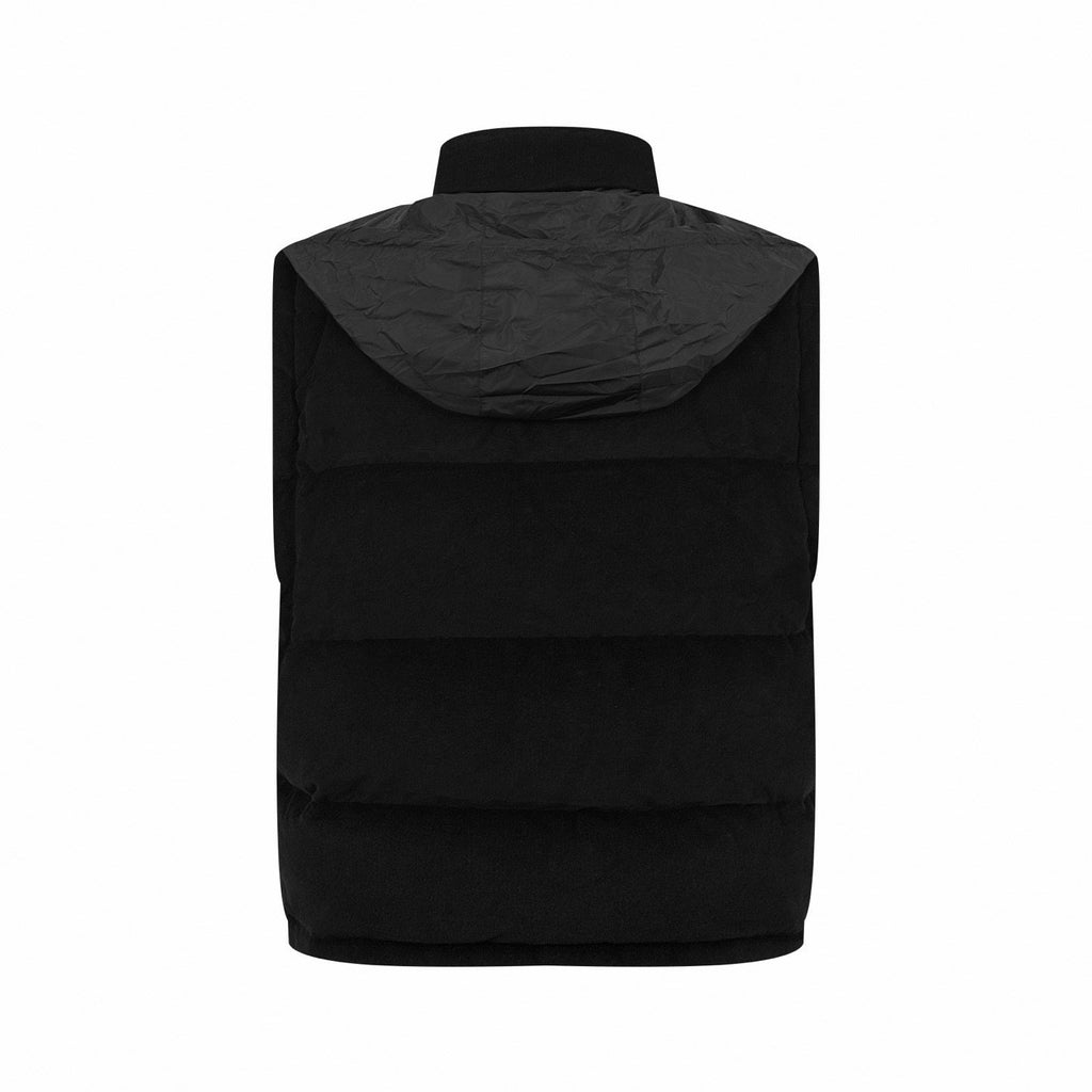 Convertible Corduroy Puffer Jacket | Black