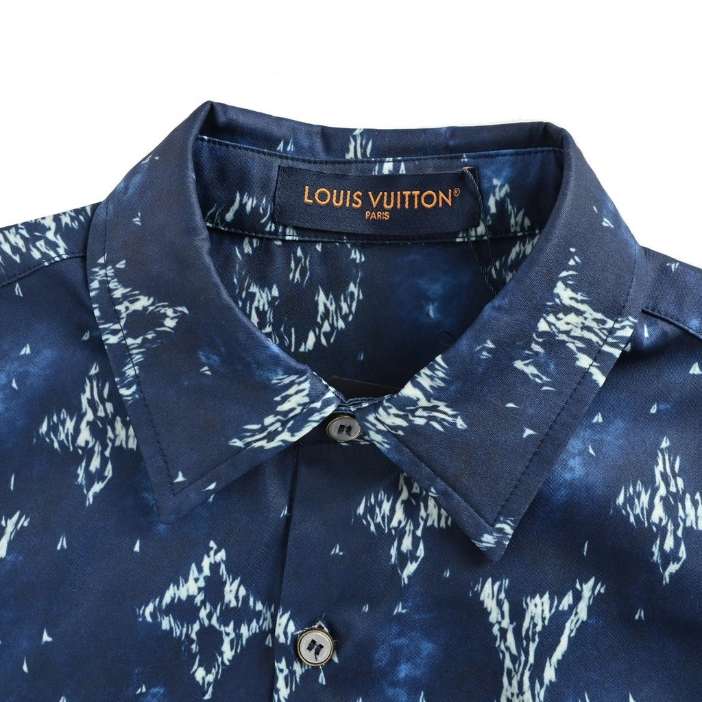Monogram Ikat Silk Shirt