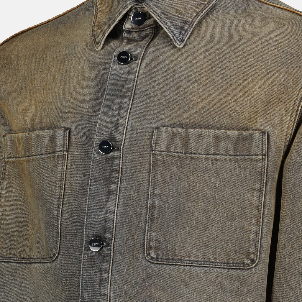 Gray Denim Shirt