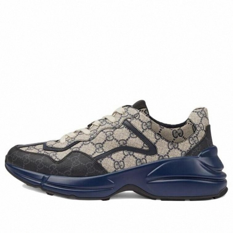 Rhyton GG Supreme Sneakers | Beige & Navy