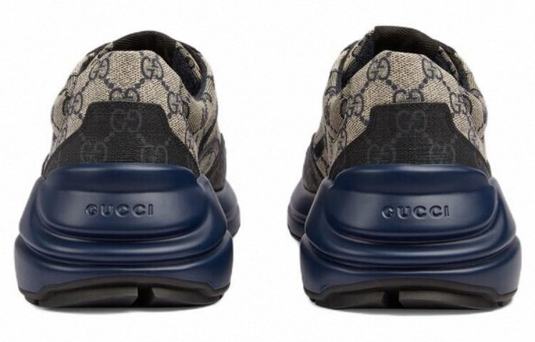 Rhyton GG Supreme Sneakers | Beige & Navy