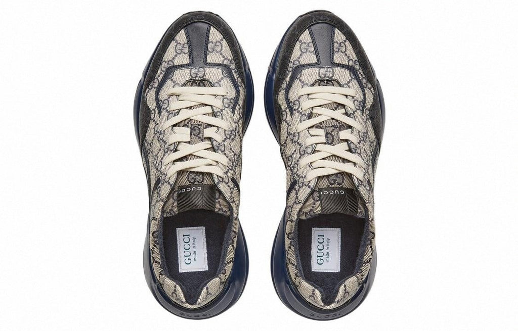 Rhyton GG Supreme Sneakers | Beige & Navy
