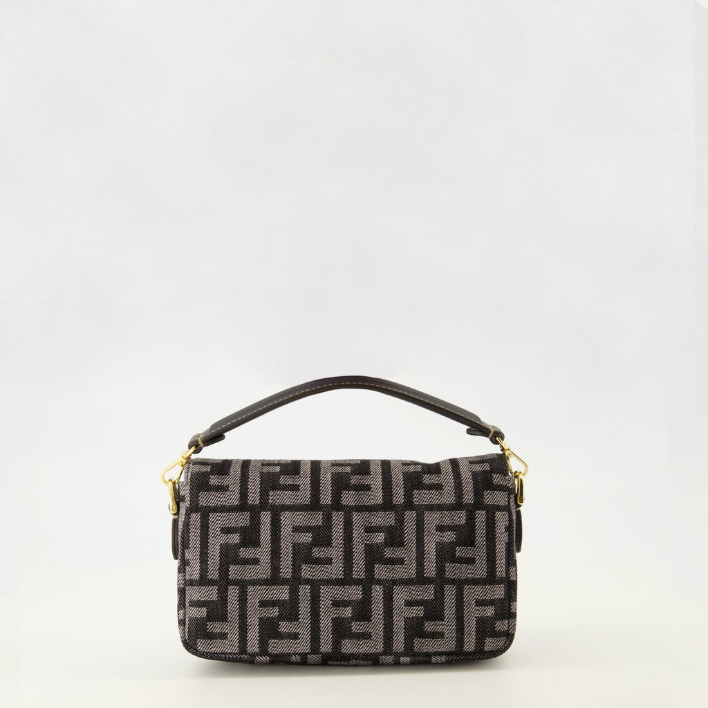 Mini Baguette Bag in FF Denim