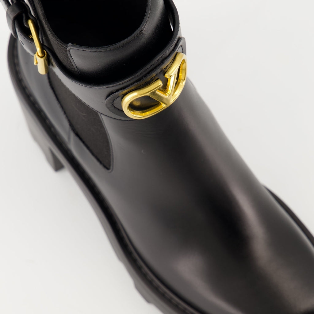 Beatle Heeled Ankle Boots
