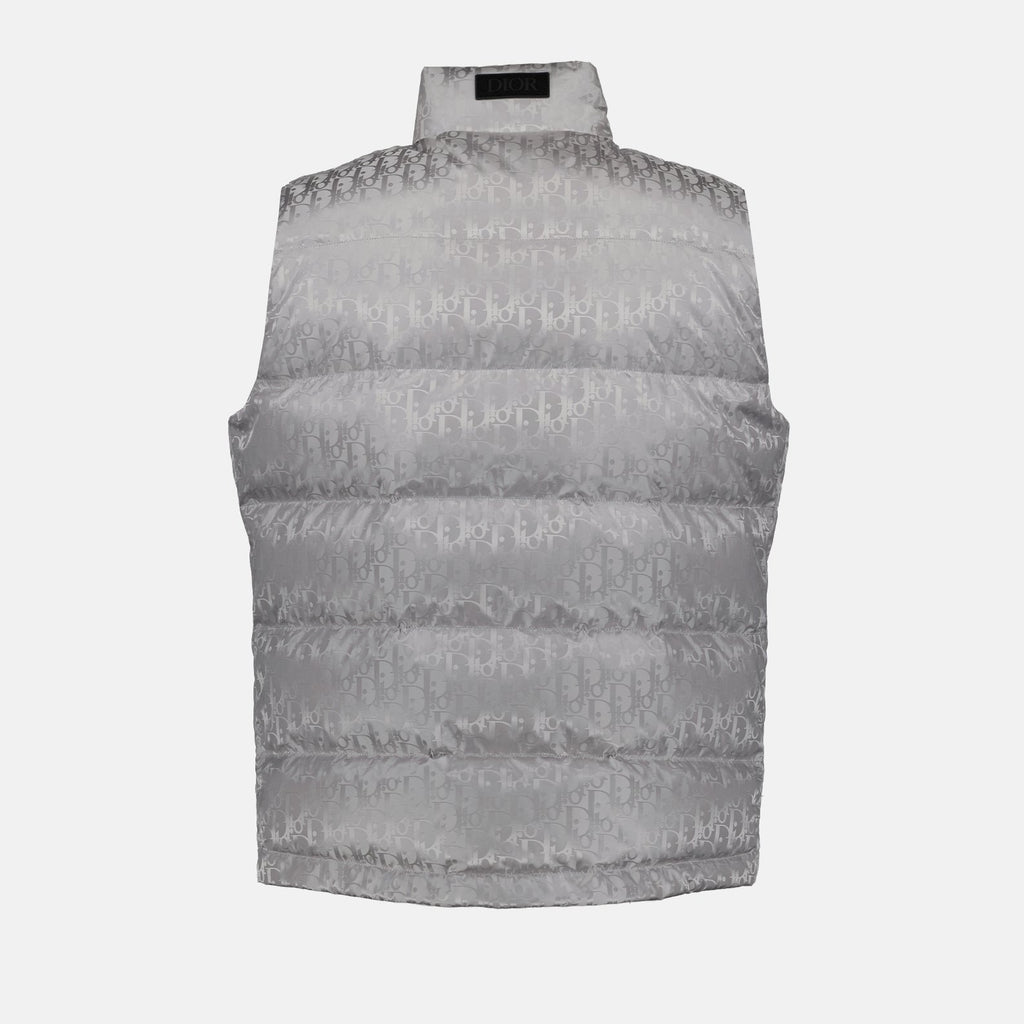 Oblique sleeveless jacket