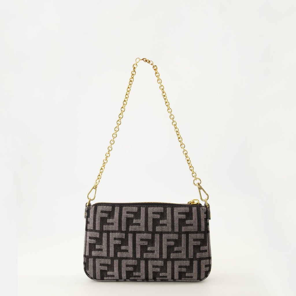 FF Denim Baguette Clutch