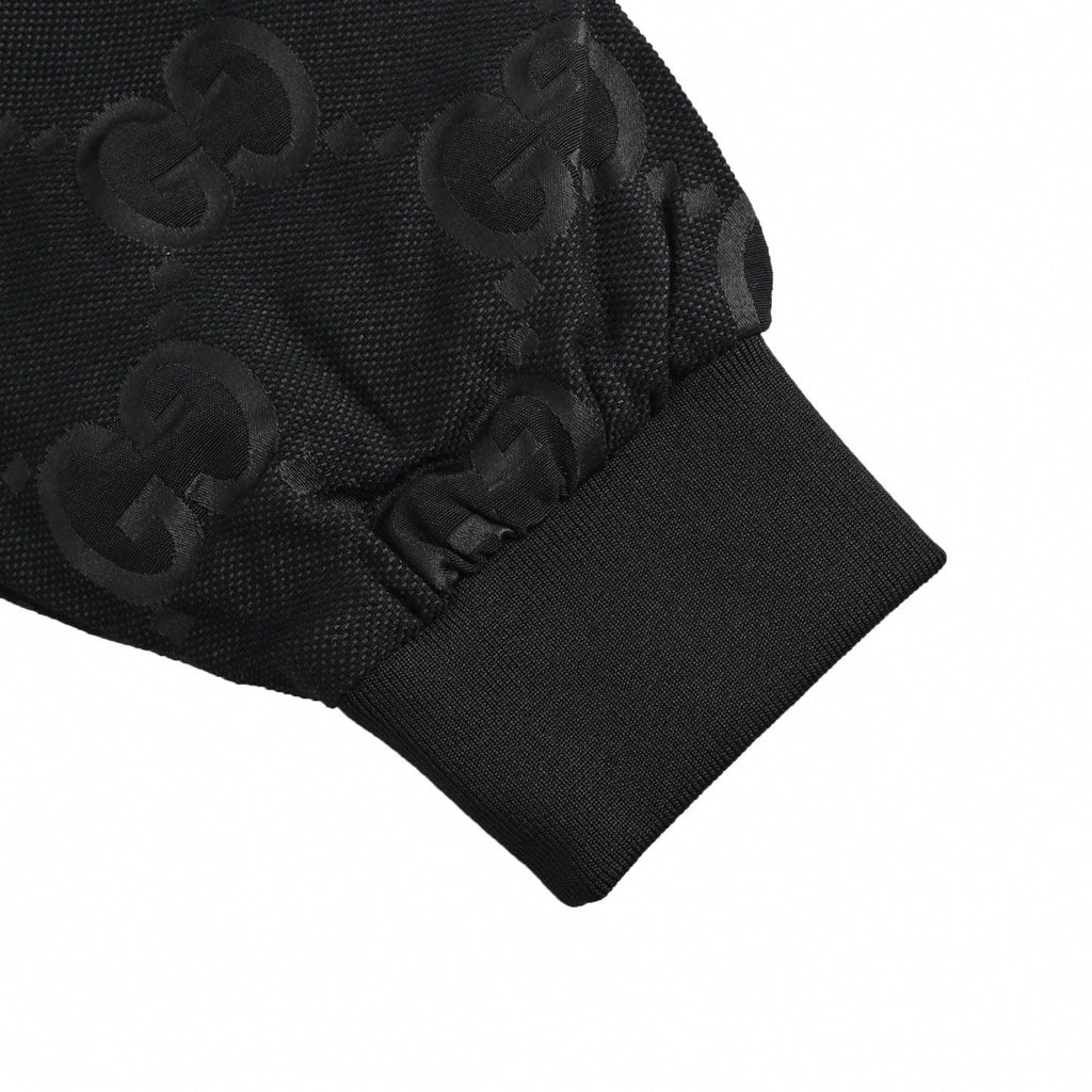 GG Monogram Jacquard Cotton Jacket | Black