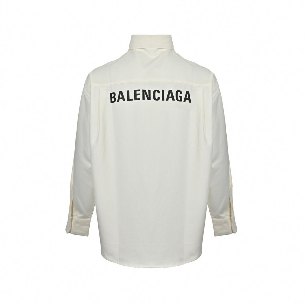 Logo Button-Down Shirt | White