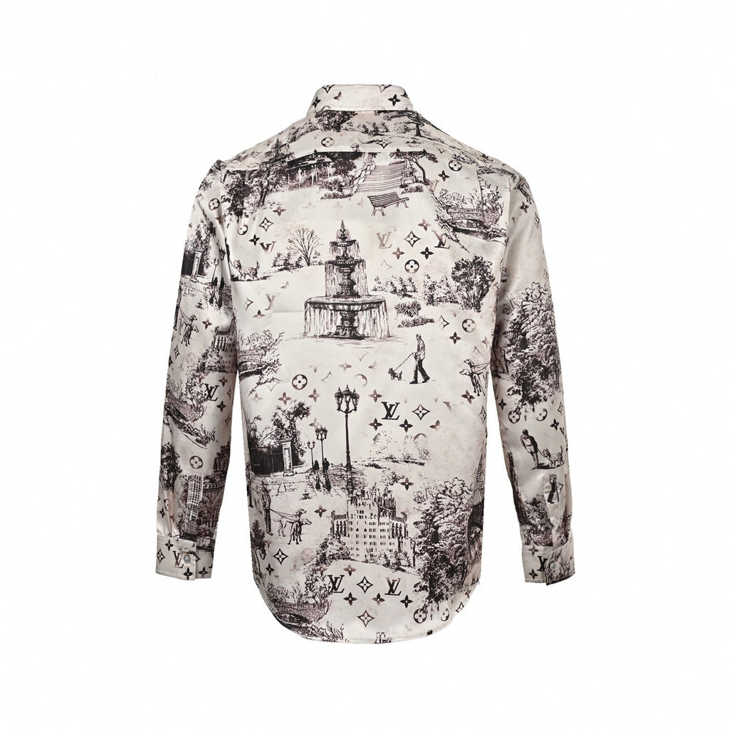 Monogram Toile de Jouy Silk Shirt