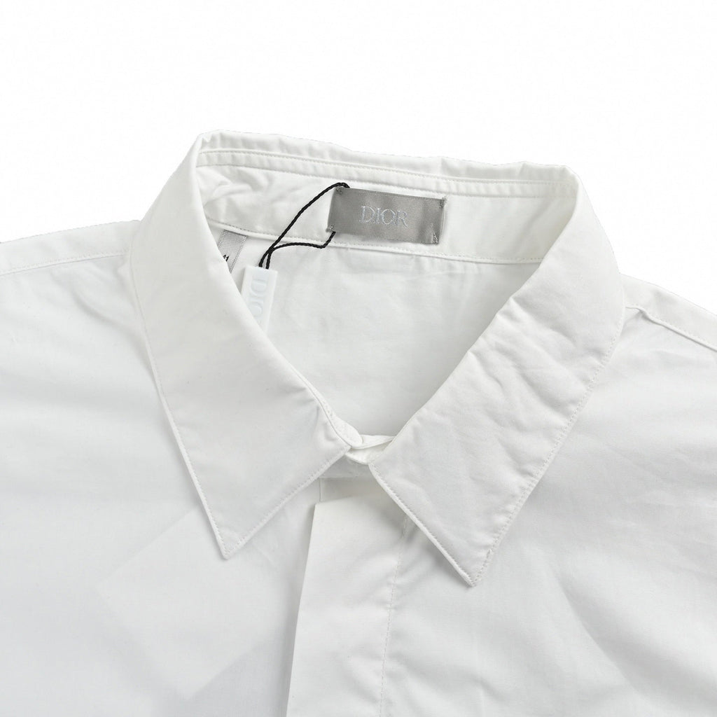 C.D Logo Pocket Button-Down Shirt | White