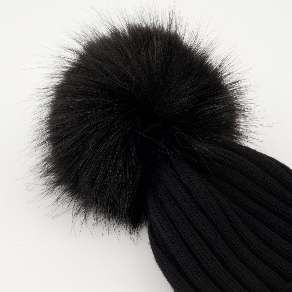 Wool Beanie with Pompom