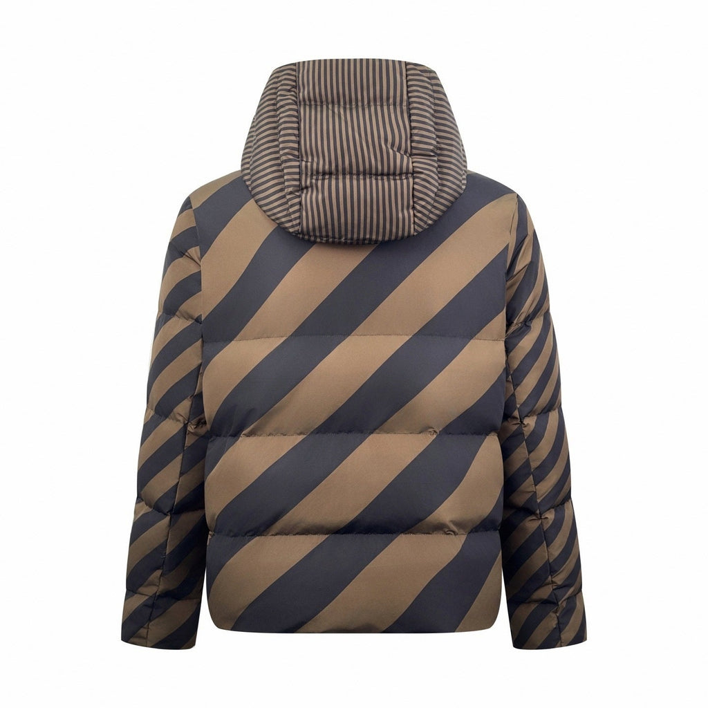 Reversible FF Monogram & Diagonal Stripe Puffer Jacket