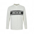 Signature Band Cotton Knit Crewneck | White