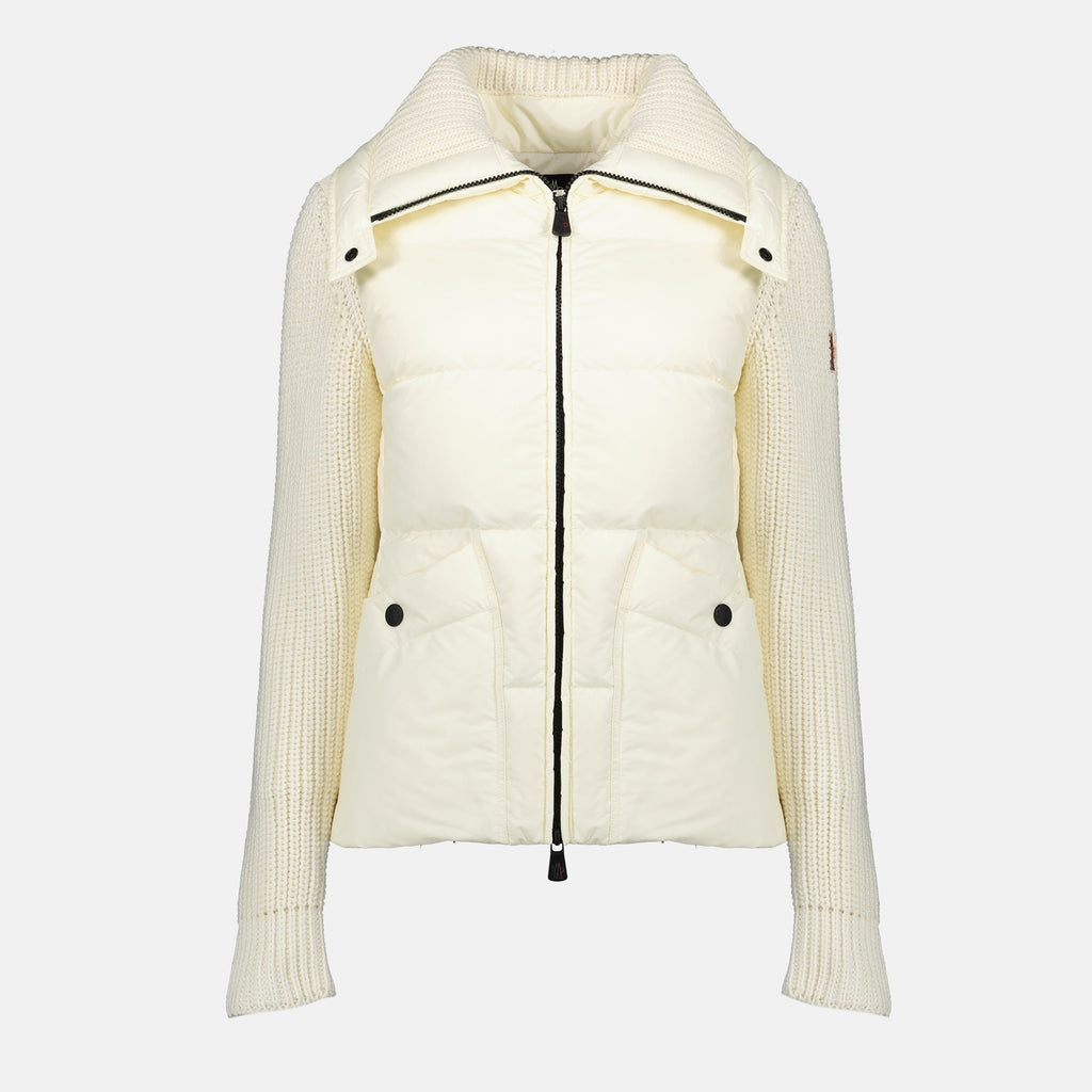 White Wool Zip Cardigan