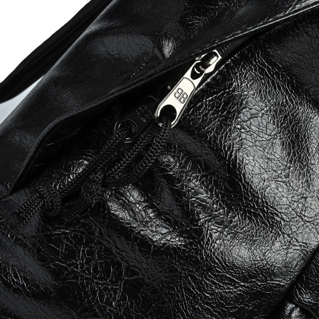 Balenciaga x Automobili Lamborghini Crinkled Leather Backpack | Black
