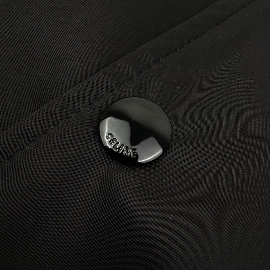 Triomphe Logo Striped Satin Jacket | Black