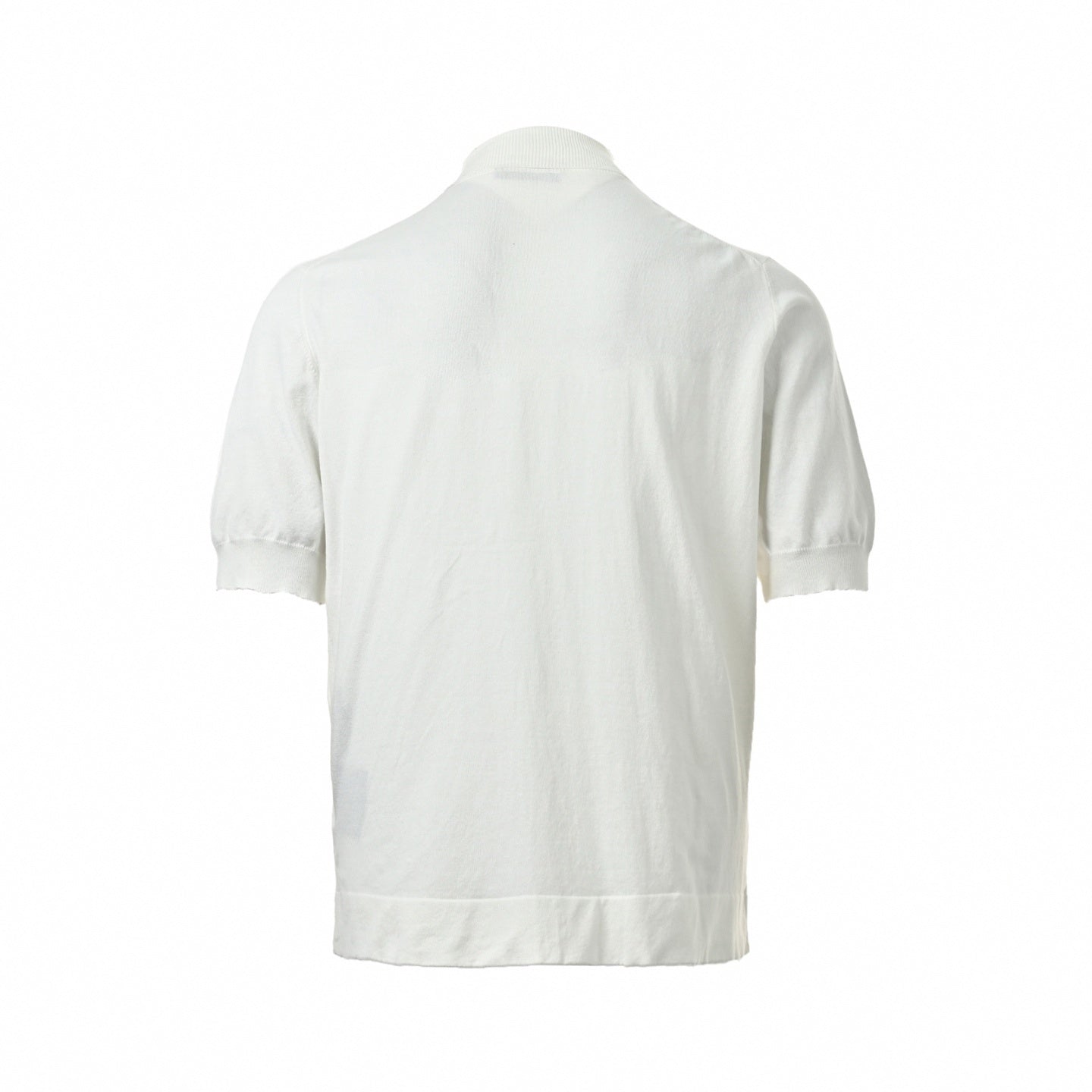 Mock Neck Logo Knit T-Shirt