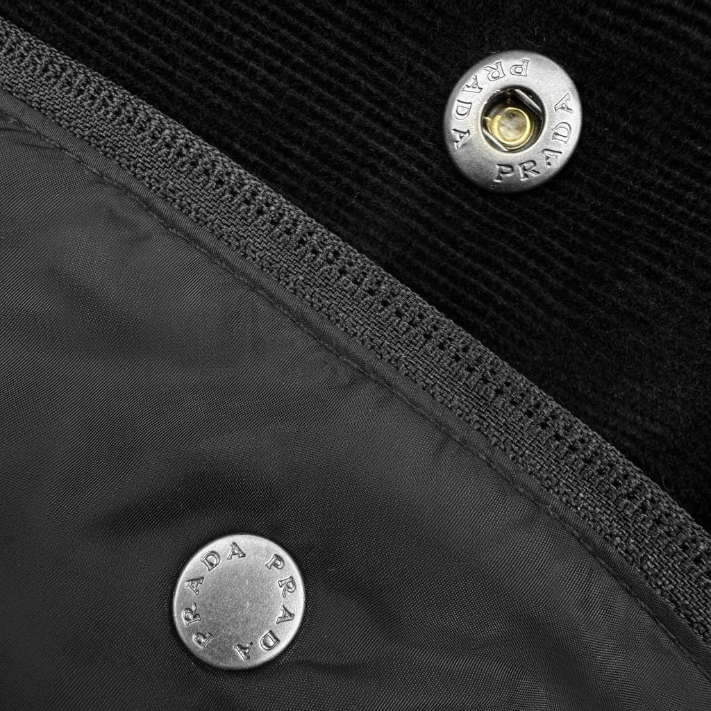 Convertible Corduroy Puffer Jacket | Black