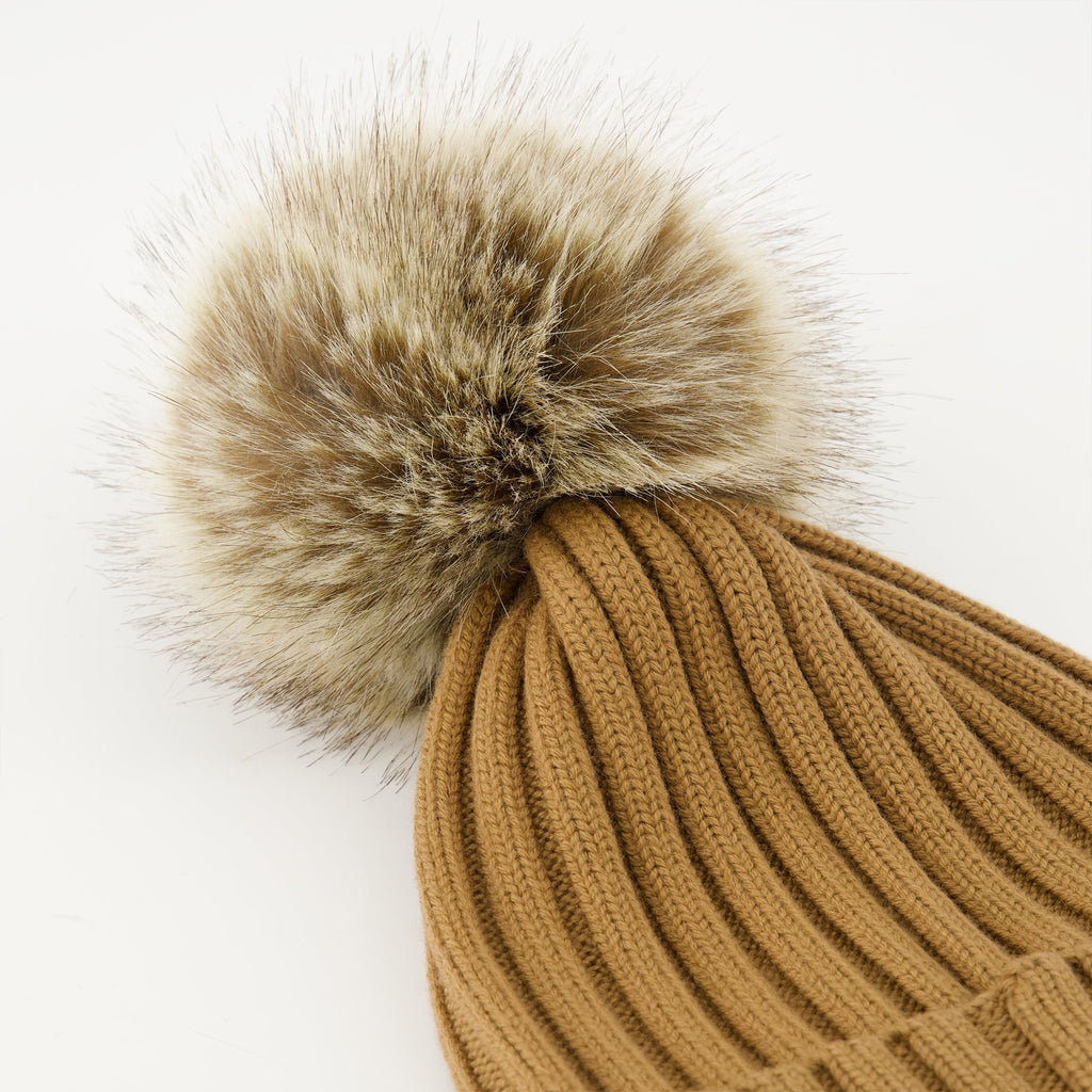 Wool Beanie with Pompom