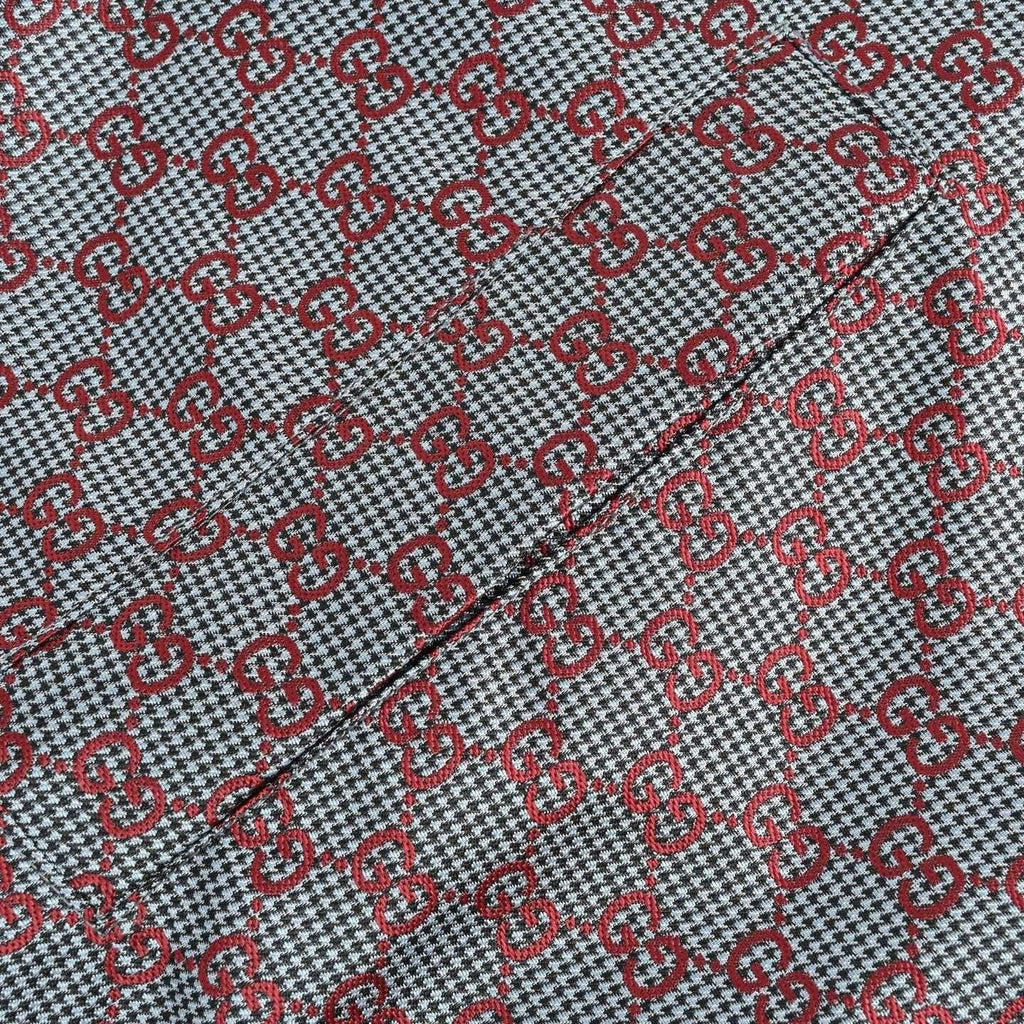 GG Houndstooth Zip Jacket | Grey & Red