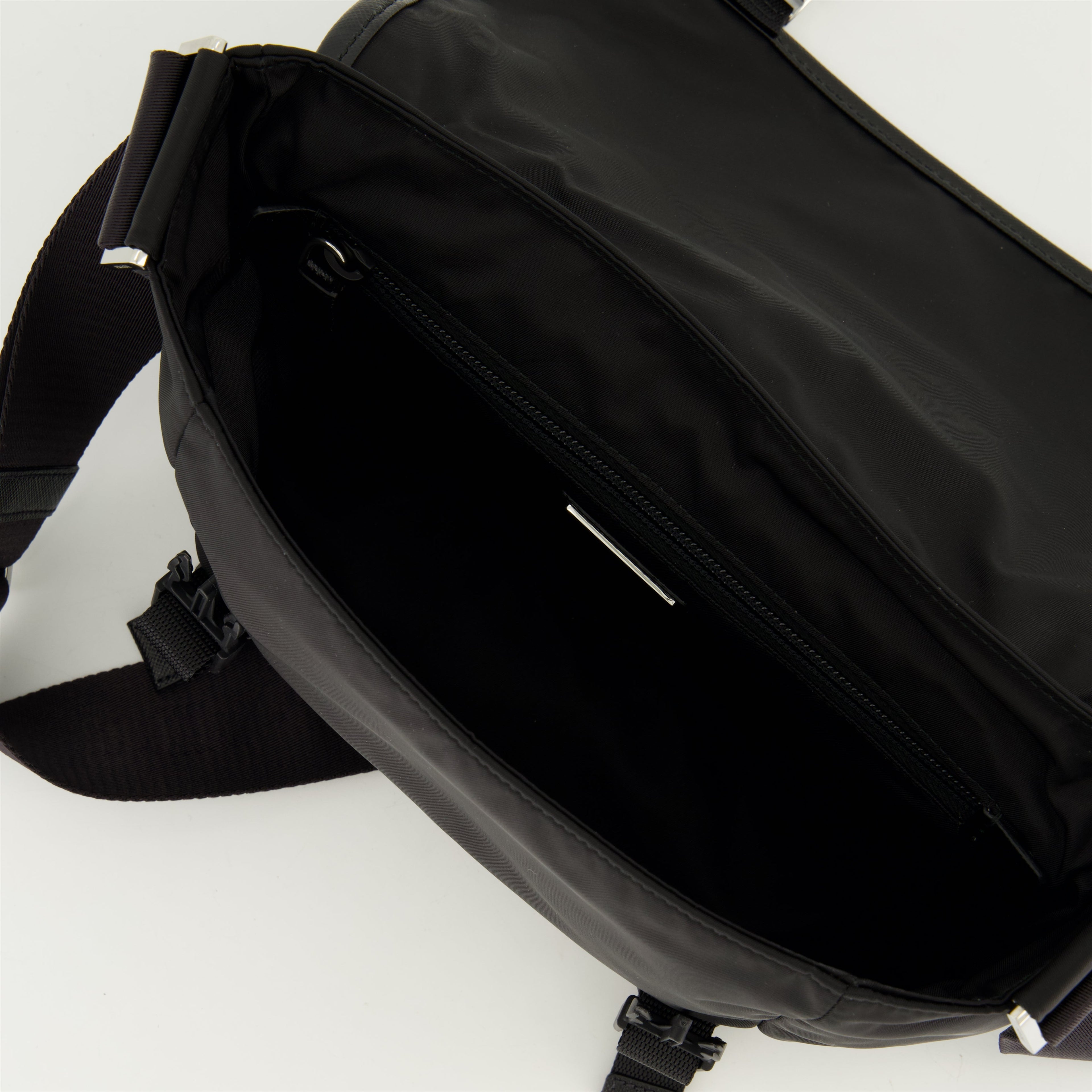 Re-Nylon and Saffiano Leather Bag