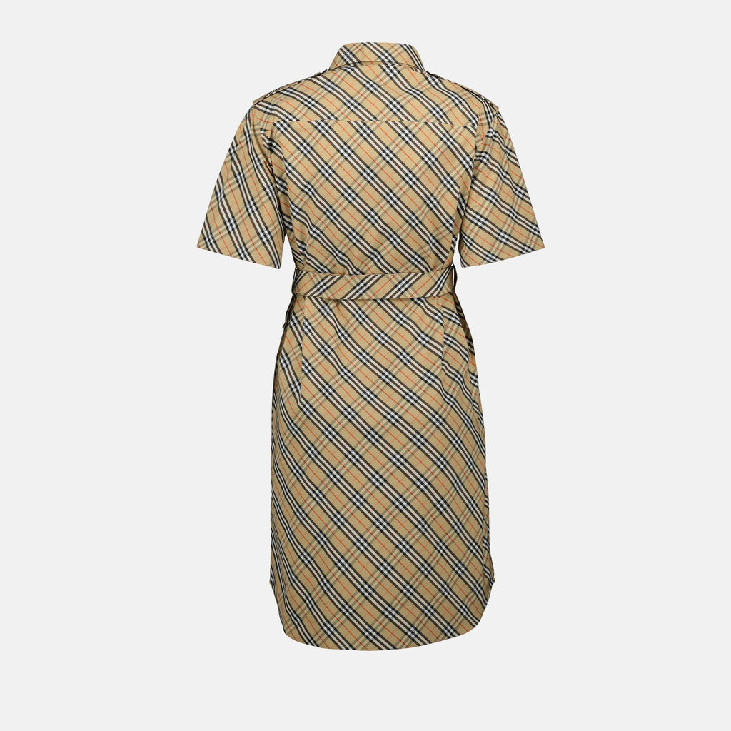 Checkered Shirt Dress