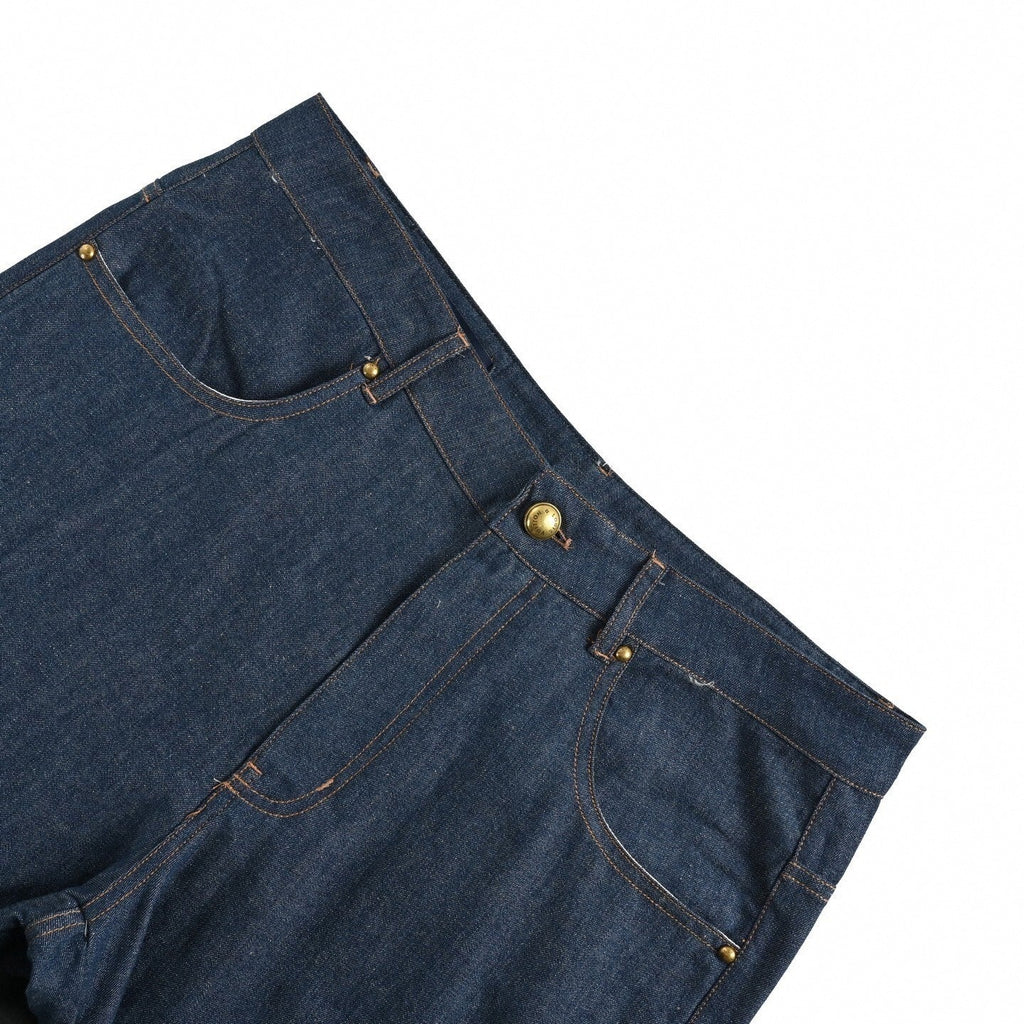 Embroidered Denim Shorts