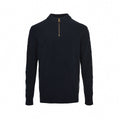 Embossed Monogram Flower Quarter-Zip | Navy