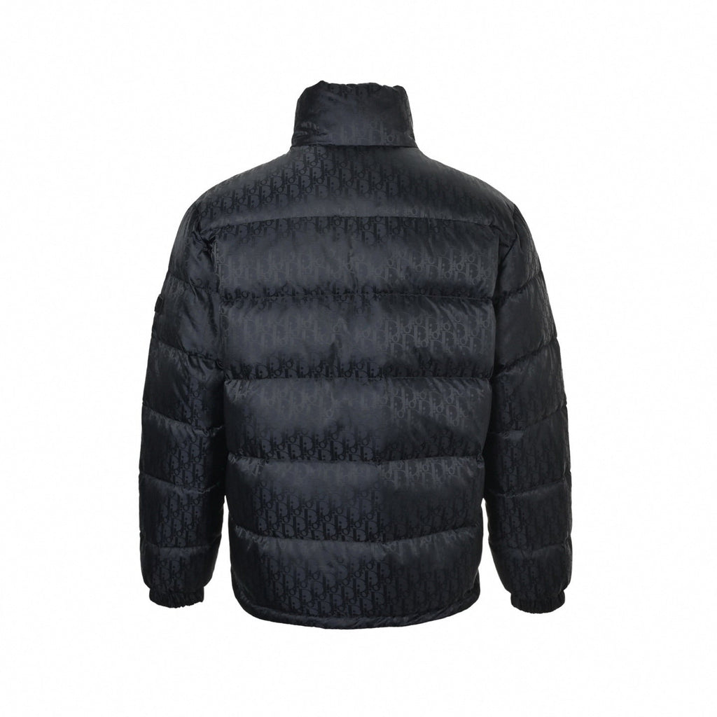 Oblique Tonal Jacquard Puffer