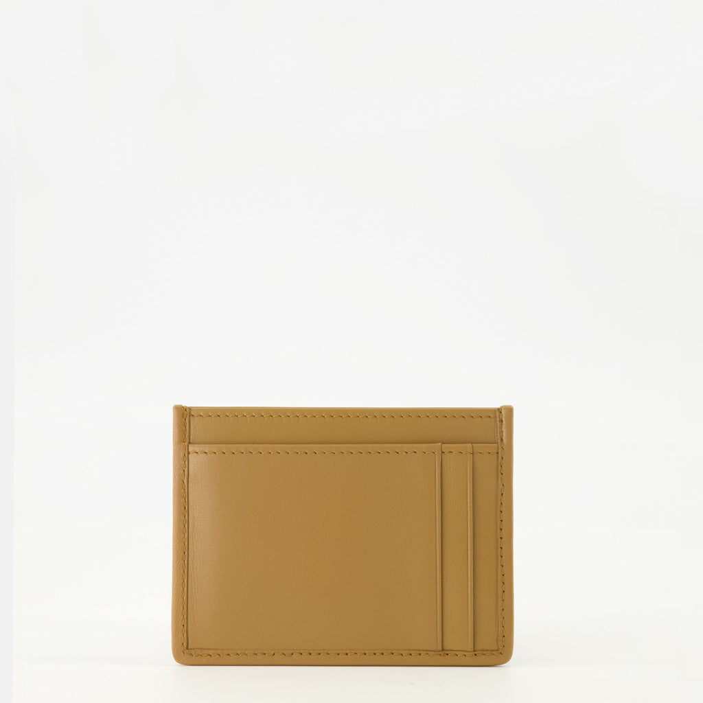 Quilted Brown Leather Card Holder