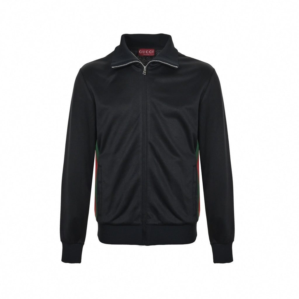 Web Stripe Jersey Tracksuit | Black