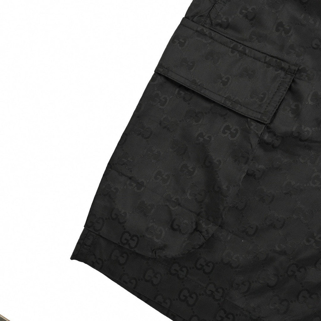 GG Monogram Nylon Cargo Shorts