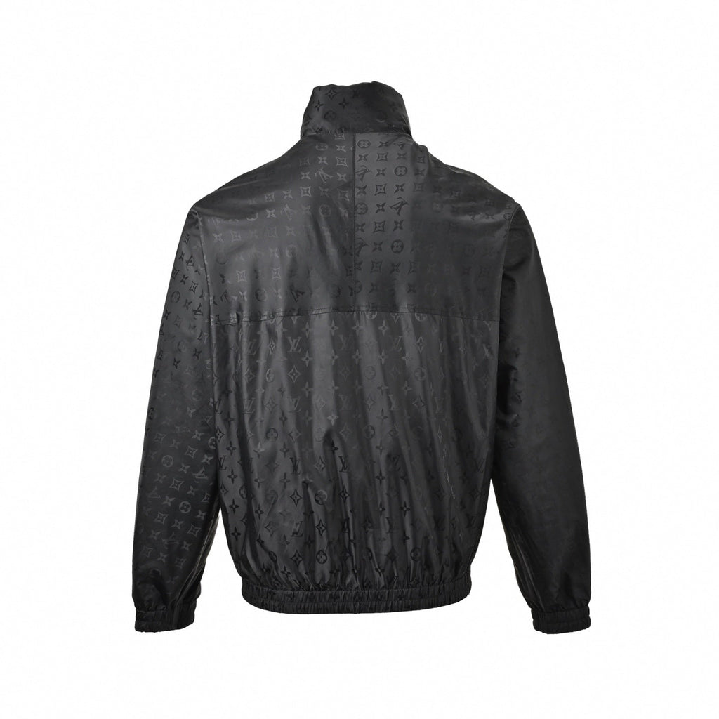 Reversible Tonal Monogram Jacket | Black & Olive Green