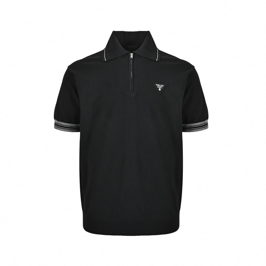Half-Zip Logo Polo Shirt