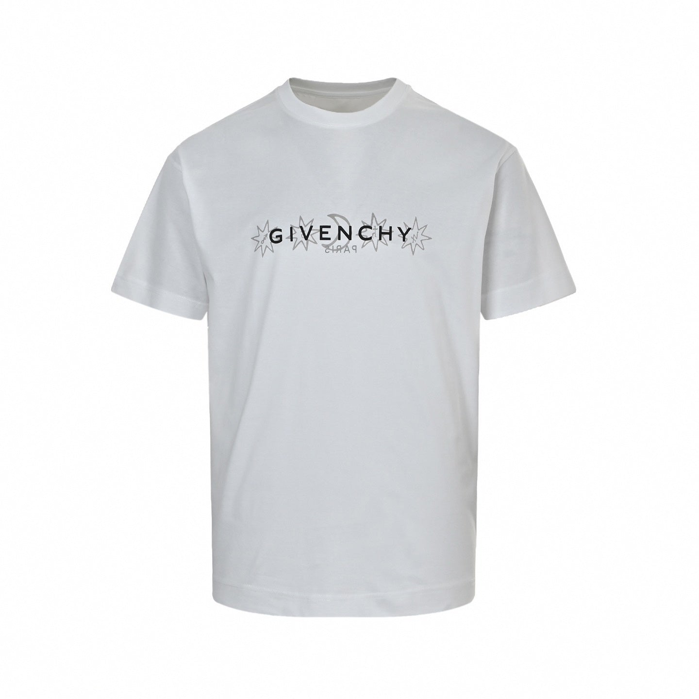 Mirrored Logo Celestial Print T-Shirt | White