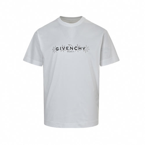 Mirrored Logo Celestial Print T-Shirt | White