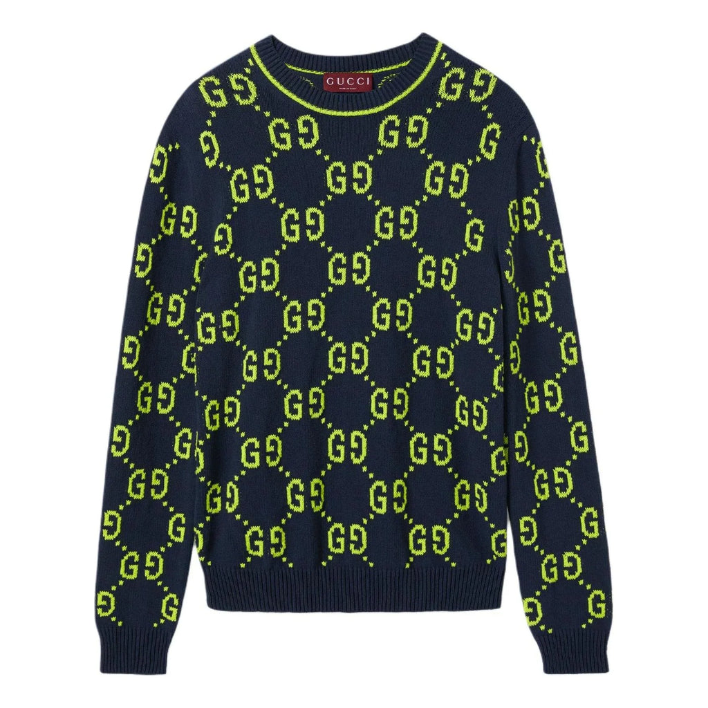 GG Jacquard Knit Crewneck Sweater