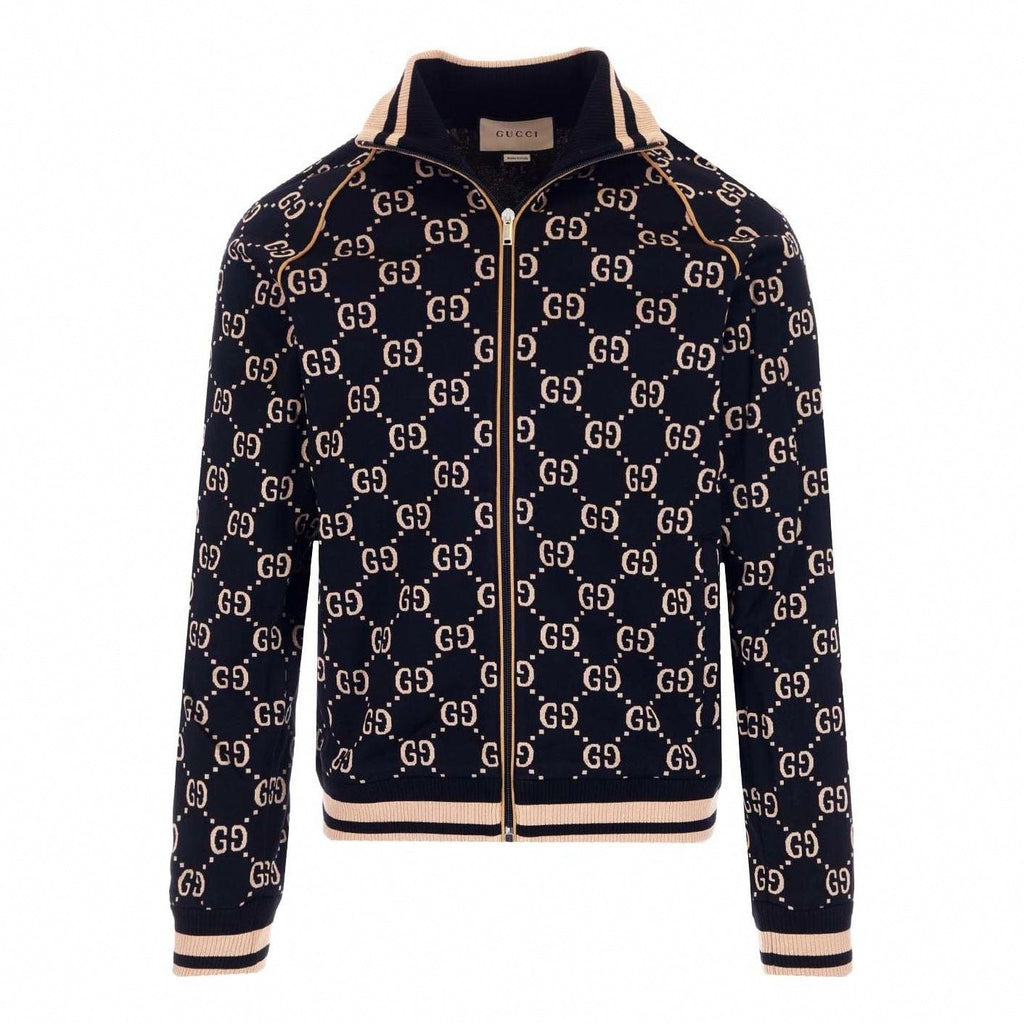Monogram Jersey Zip-Up Jacket
