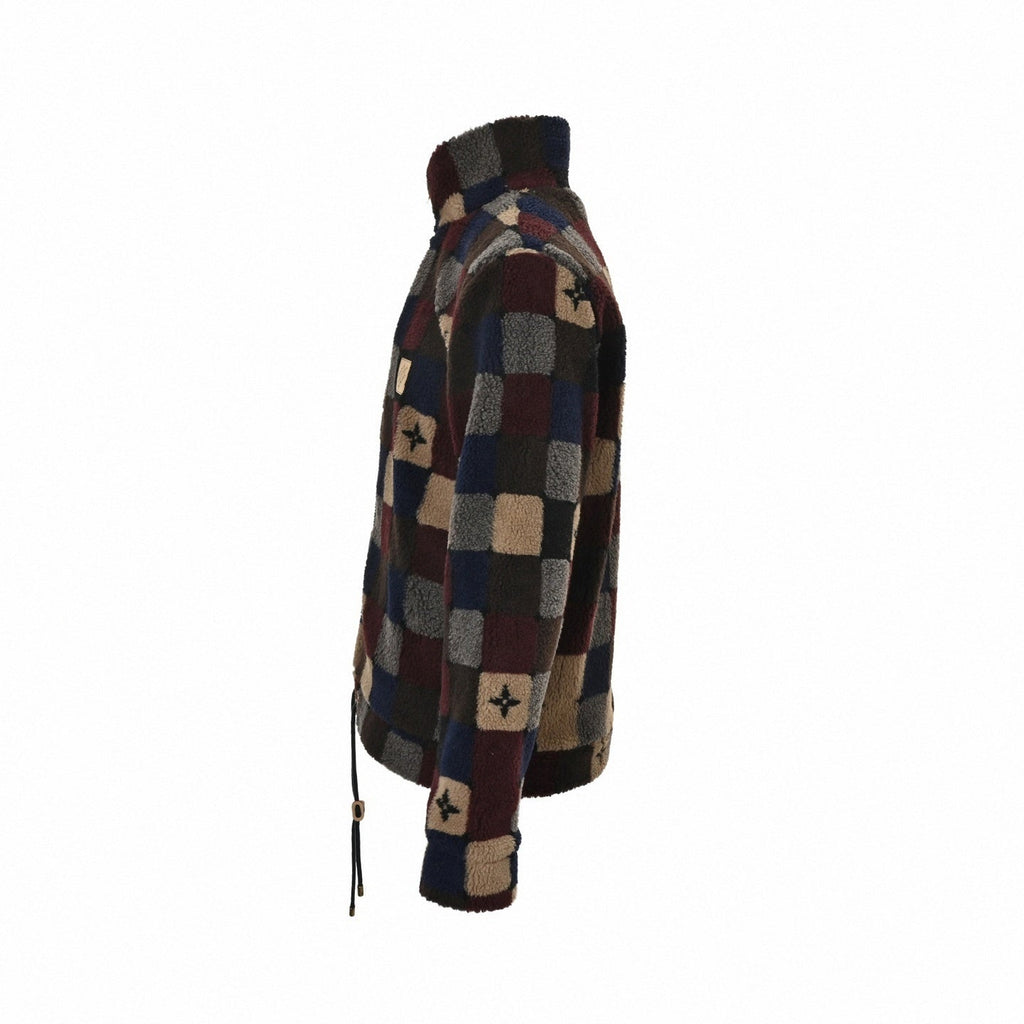 Damier Fleece Zip Jacket | Multicolor