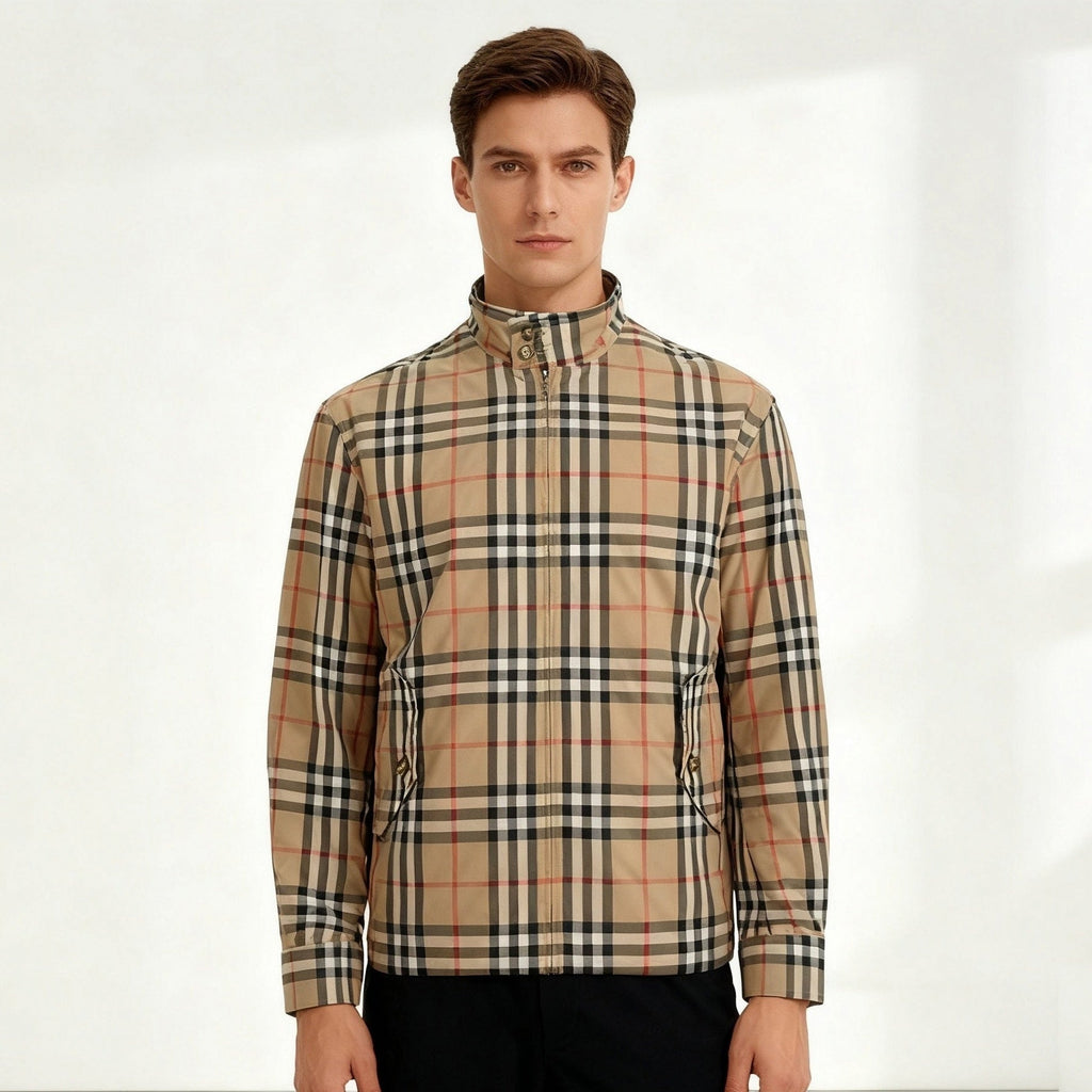 Vintage Check Harrington Jacket | Beige