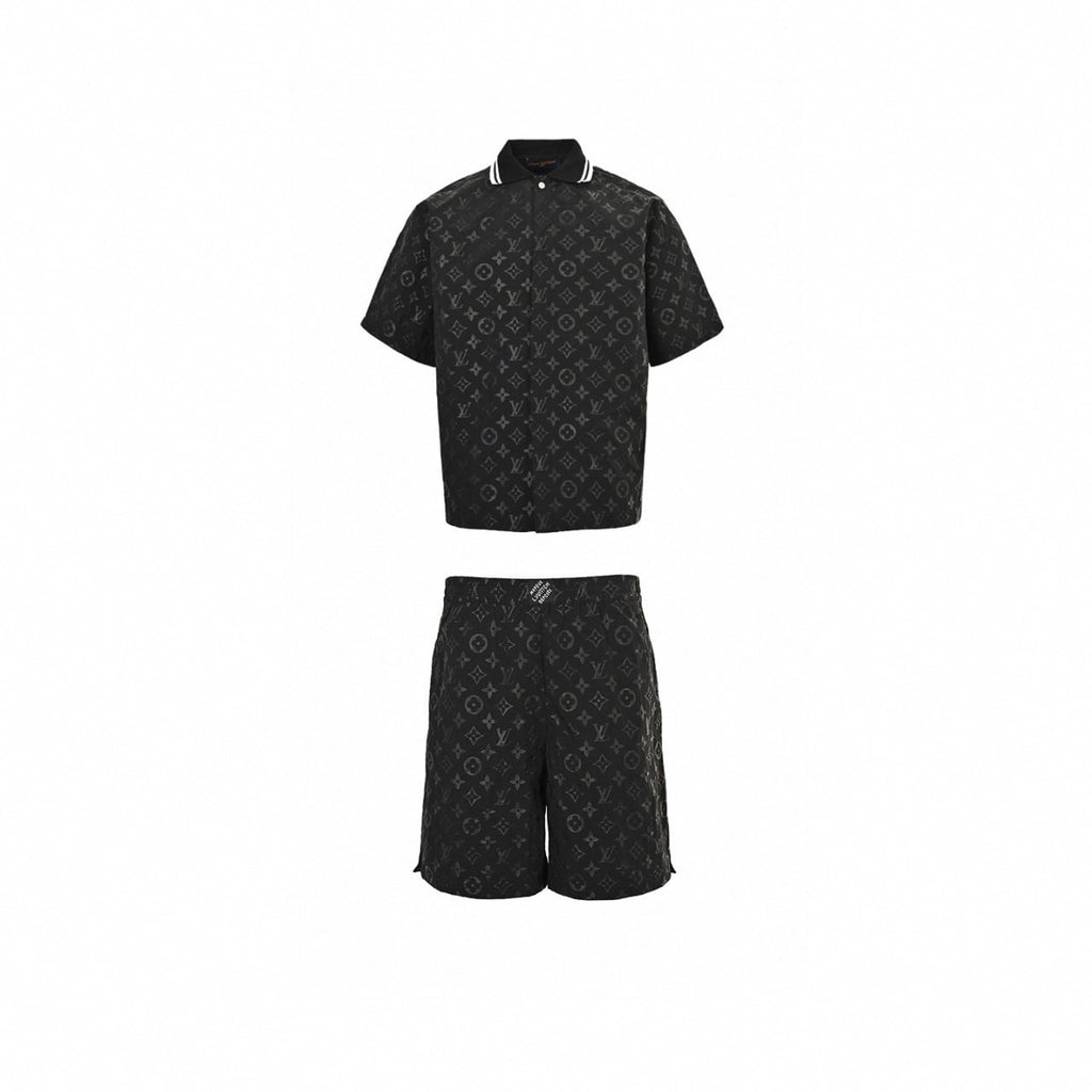 Tonal Monogram Short-Sleeve Track Set