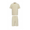 Damier Cotton Toweling Set | Beige